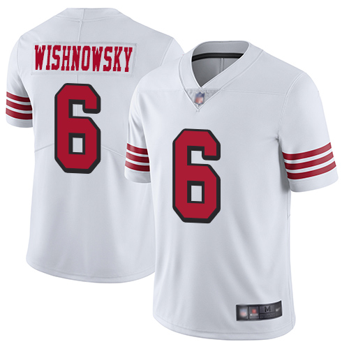San Francisco 49ers Limited White Men Mitch Wishnowsky NFL Jersey #6 Rush Vapor Untouchable